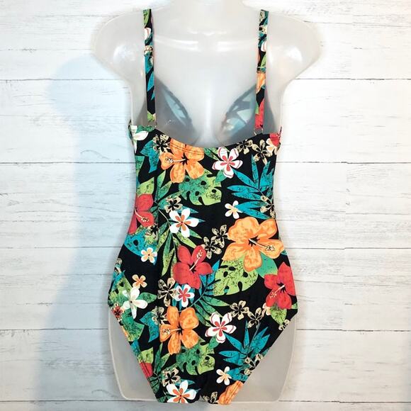COCO REEF tropical floral aloha print one piece swimsuit with underwire size 34C - Picture 5 of 7